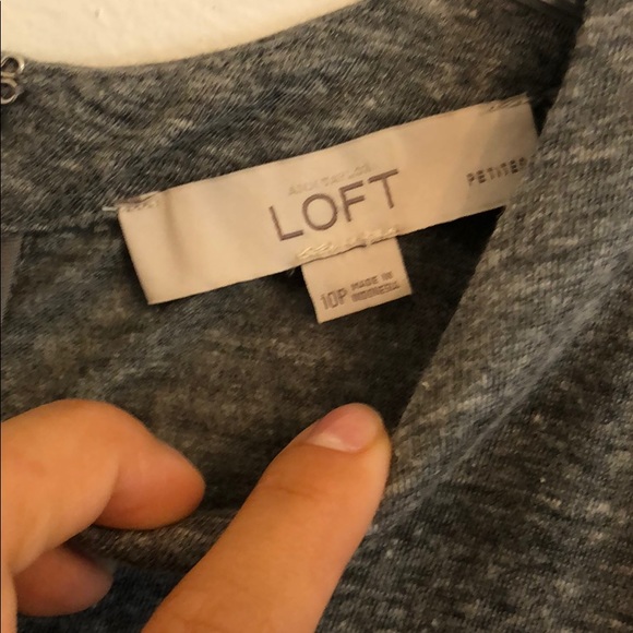 LOFT gray flowy t shirt dress - Picture 3 of 6